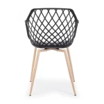 Jedilni stol OPTIK črn . Jedilni stol OPTIK v sivi barvi je modernega dizajna. Zato je idealen za moderno jedilnico ali kuhinjo. Sedalni del je izdelan iz