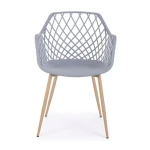 Jedilni stol OPTIK siv . Jedilni stol OPTIK v sivi barvi je modernega dizajna. Zato je idealen za moderno jedilnico ali kuhinjo. Sedalni del je izdelan iz