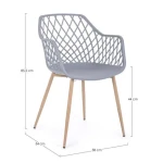 Jedilni stol OPTIK siv . Jedilni stol OPTIK v sivi barvi je modernega dizajna. Zato je idealen za moderno jedilnico ali kuhinjo. Sedalni del je izdelan iz