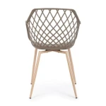 Jedilni stol OPTIK taupe . Jedilni stol OPTIK v taupe barvi je modernega dizajna. Zato je idealen za moderno jedilnico ali kuhinjo. Sedalni del je izdelan iz