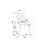 Jedilni stol PAPRIC . Stol PAPRIC je narejen iz kvalitetnih materialov. Stol je oblazinjen z žametno tkanino, ki je prijetna na dotik in dostopna v 2. barvah.