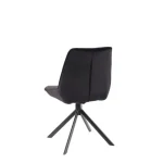 Jedilni stol PEPERMINT . Vrtljivi jedilni stol PEPERMINT je eleganten, oblazinjen je v mehko žametno tkanino zato je zelo udoben. Kovinske noge v črni mat