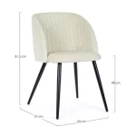 Jedilni stol QUEEN bela modernega dizajna, bo polepšal vsak prostor. Za večje udobje je stol oblazinjen z poliuretansko peno, ki je oblečena v mehko