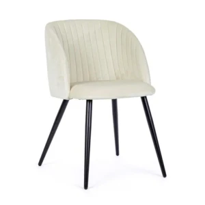 Jedilni stol QUEEN bela . Jedilni stol QUEEN bela modernega dizajna, bo polepšal vsak prostor. Za večje udobje je stol oblazinjen z poliuretansko peno, ki je