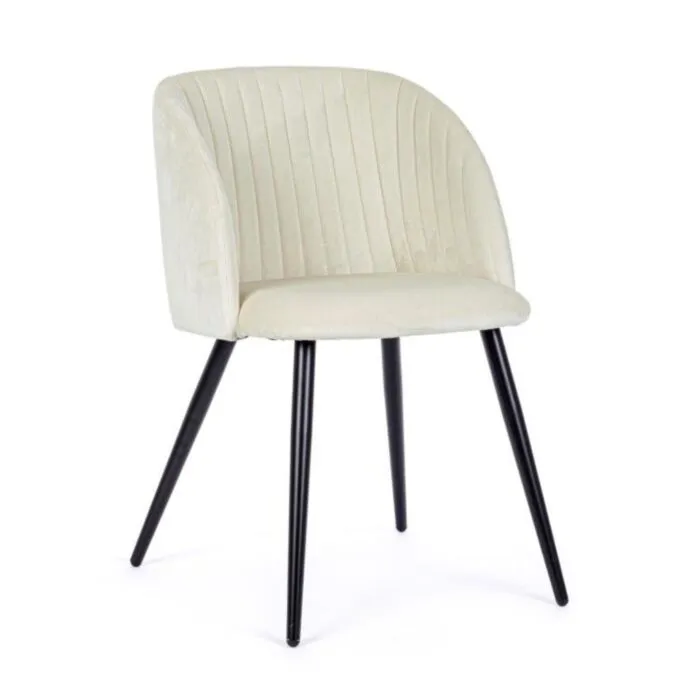 Jedilni stol QUEEN bela Jedilni stol QUEEN bela . Jedilni stol QUEEN bela modernega dizajna, bo polepšal vsak prostor. Za večje udobje je stol oblazinjen z poliuretansko peno, ki je