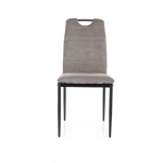 Jedilni stol RIKO . Jedilni stol RIKO je elegantnega in modernega dizajna. Njegove kovinske noge v črni mat barvi zagotavljajo stabilnost. Sedalni del je iz