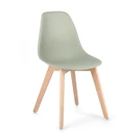 Jedilni stol SYSTEM zelen . Jedilni stol SYSTEM zelen je eleganten kos pohištva, ki da poseben čar vašemu prostoru. Noge ima narejene iz bukovega lesa.