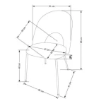 Jedilni stol TEO . Jedilni stol TEO, je kvaliteten in kakovosten kos pohištva. Sedišče je narejeno iz tkanine, kar zagotavlja prijetno sedenje. Podnožje je