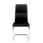 Jedilni stol THELMA črna . Jedilni stol THELMA črna je modernega dizajna. Noge so narejene iz trpežnega jekla v krom barvi. Kar daje stolu pridih