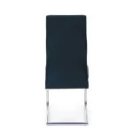 Jedilni stol THELMA črna . Jedilni stol THELMA črna je modernega dizajna. Noge so narejene iz trpežnega jekla v krom barvi. Kar daje stolu pridih