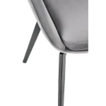 Jedilni stol VERENA - siva . Jedilni stol VERENA - siva, je kvaliteten in kakovosten kos pohištva. Sedišče je narejeno iz mehke žametne tkanine, kar