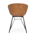 Jedilni stol WARHOL vintage rjav . Jedilni stol WARHOL vintage rjav ima jeklene noge, ki zagotavljajo stabilnost in trpežnost. Sedež je izdelan iz