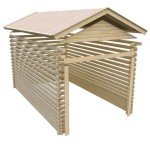 KARIBU LESENA VRTNA HIŠKA GARAŽA 372X309X522 - slika 19