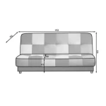 Kavč AJO 2 . Kavč AJO 2 se enostavno in hitro raztegne s pomočjo klik-klak funkcije, še več, pozitivno vas bo presenetila velika spalna površina. V svoji