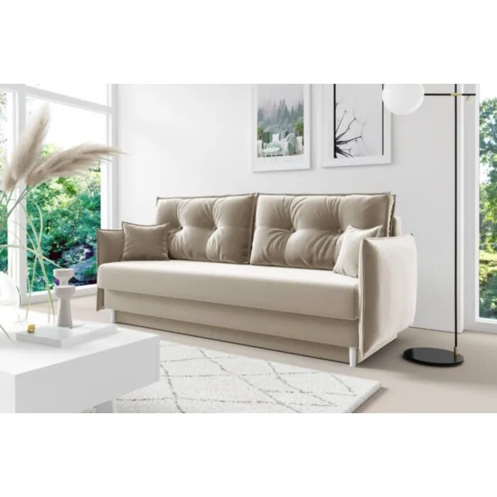 KAVČ ALEJA beige KAVČ ALEJA beige . Kavč ALEJA je idealen kos pohištva, da popestri prostor. Je odlična garnitura po odlični ceni. Narejen je iz kvalitetnih materialov in