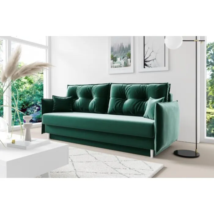 KAVČ ALEJA zelena KAVČ ALEJA zelena . Kavč ALEJA je idealen kos pohištva, da popestri prostor. Je odlična garnitura po odlični ceni. Narejen je iz kvalitetnih materialov in