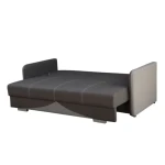 Kavč ALFONZO . Kavč ALFONZO je moderen in eleganten. Narejen je iz kvalitetnega blaga. Kavč je vzmeten z Bonell vzmetenjem, zato je spanje na njem udobno.