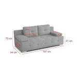 Kavč AMORIS . Kavč AMORIS je idealen kos pohištva, da popestri prostor. Je odlična garnitura po odlični ceni. Narejen je iz kvalitetnih materialov in