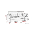 Kavč ASTORIA . Kavč ASTORIA je klasičen in eleganten kavč. Raztegljiv je v spalno pozicijo z vzmetenjem Bonell, ki je zelo udobno za spanje. Material: -
