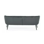 Kavč AVRIL siva ima konstrukcijo iz lesene plošče, jeklene noge z premazom ter prevleko iz poliestra ki oddaja žametni učinek. Material: - Les - Jeklo -