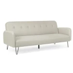 Kavč BRIDJET bež . Kavč BRIDJET je narejen iz lesa (evkaliptus), noge so kovinske (prašno barvane). Obloga je iz poliuretanske pene, prevleka pa je iz