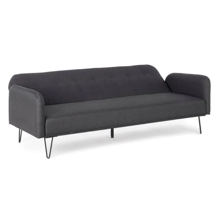 Kavč BRIDJET črna Kavč BRIDJET črna . Kavč BRIDJET je narejen iz lesa (evkaliptus), noge so kovinske (prašno barvane). Obloga je iz poliuretanske pene, prevleka pa je iz