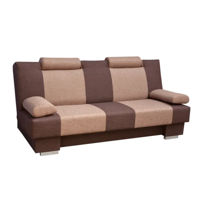 Kavč CHANDLER Kavč CHANDLER . Kavč CHANDLER je praktičen kavč z možnostjo raztega. Na voljo je v štirih barvnih kombinacijah. Material: - Ogrodje: les, kromirane noge