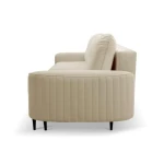 Kavč ENA . Kavč ENA je moderen in eleganten kavč z lepimi, okrasnimi šivi, ki bo zagotovo krasil marsikatero dnevno sobo. Tanke, črne noge, udobne blazine