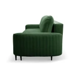 Kavč ENA . Kavč ENA je moderen in eleganten kavč z lepimi, okrasnimi šivi, ki bo zagotovo krasil marsikatero dnevno sobo. Tanke, črne noge, udobne blazine