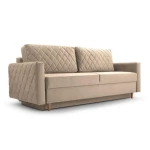 Kavč ENOLA . Kavč ENOLA se prilega v vsak dnevni prostor zaradi svojega modernega prešitega dizajna. Mehki nasloni za roke in blazine povečajo udobje