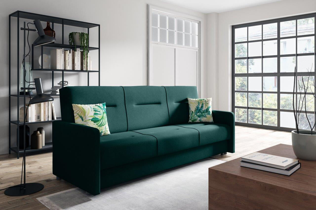 Kavč GAJA je idealen kos pohištva, ki popestri vaš prostor. Je odlična garnitura po odlični ceni. Narejen je iz kvalitetnih materialov in kakovostnega