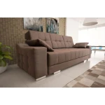 Kavč JAGO . Kavč JAGO je praktičen in eleganten. Narejen je iz kvalitetnega blaga in ima valovito vzmetenje. Kavč se raztegne, tako da se lahko na njem