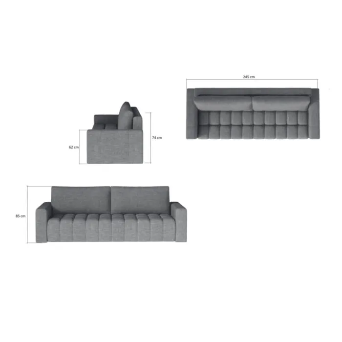 Kavč LARISA 2 Kavč LARISA 2 . Kavč LARISA 2 je narejen iz vrhunskih materialov. Dobavljiv je v kvalitetnem blagu. Ima pomožno ležišče in je vzmeten. Dobavljiv je v