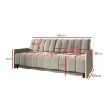 Kavč MELANI 2 . Kavč MELANI je idealen kos pohištva, da popestri prostor. Narejen je iz kvalitetnih materialov in kakovostnega blaga. Kavč je vzmeten.