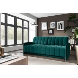 Kavč MELANI 2 . Kavč MELANI je idealen kos pohištva, da popestri prostor. Narejen je iz kvalitetnih materialov in kakovostnega blaga. Kavč je vzmeten.