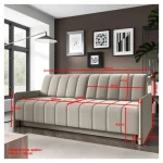 Kavč MELANI 3 . Kavč MELANI je idealen kos pohištva, da popestri prostor. Narejen je iz kvalitetnih materialov in kakovostnega blaga. Kavč je vzmeten.