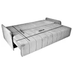 Kavč MELANI je idealen kos pohištva, da popestri prostor. Narejen je iz kvalitetnih materialov in kakovostnega blaga. Kavč je vzmeten. Raztegne se v