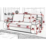 Kavč MORIA . Dvosed MORIA je narejen iz kvalitetnih materialov. Odlično se poda v vsak prostor. Ima funkcionalno posodo za posteljnino in možnost da se ga