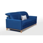 Kavč PERRY . Moderen kavč PERRY je narejen iz kvalitetne tkanine in ima snemljivo oblazinjeno hrbtišče. Ogrodje in noge so iz lesa. Kavč se lahko raztegne