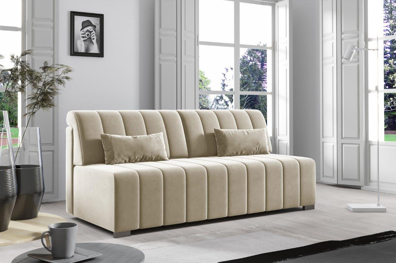 Kavč SOFIA je idealen kos pohištva, ki popestri vaš prostor. Je odlična garnitura po odlični ceni. Narejen je iz kvalitetnih materialov in kakovostnega