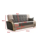 Kavč TATJANA sivo blago/beige blago . Kavč TATJANA je idealen kos pohištva, da popestri prostor. Je odlična garnitura po odlični ceni. Narejen je iz