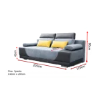 Kavč TRENT . Kavč TRENT je praktičen in eleganten. Narejen je iz kvalitetnega blaga in umetnega usnja. Kavč je vzmeten z Bonell vzmetenjem, zato je spanje