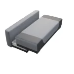 Kavč TRENT . Kavč TRENT je praktičen in eleganten. Narejen je iz kvalitetnega blaga in umetnega usnja. Kavč je vzmeten z Bonell vzmetenjem, zato je spanje