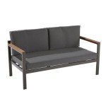 KAVČNA GARNITURA ORIS II ALU/EUC KAVČ2P+2AC+MIZA D.GR/D.SIVA BLAZINA - slika 12