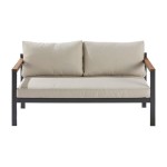 KAVČNA GARNITURA ORIS II ALU/EUC SOFA2P+2AC+MIZA D.GR/BEŽ BLAZINA - slika 3