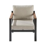 KAVČNA GARNITURA ORIS II ALU/EUC SOFA2P+2AC+MIZA D.GR/BEŽ BLAZINA - slika 4