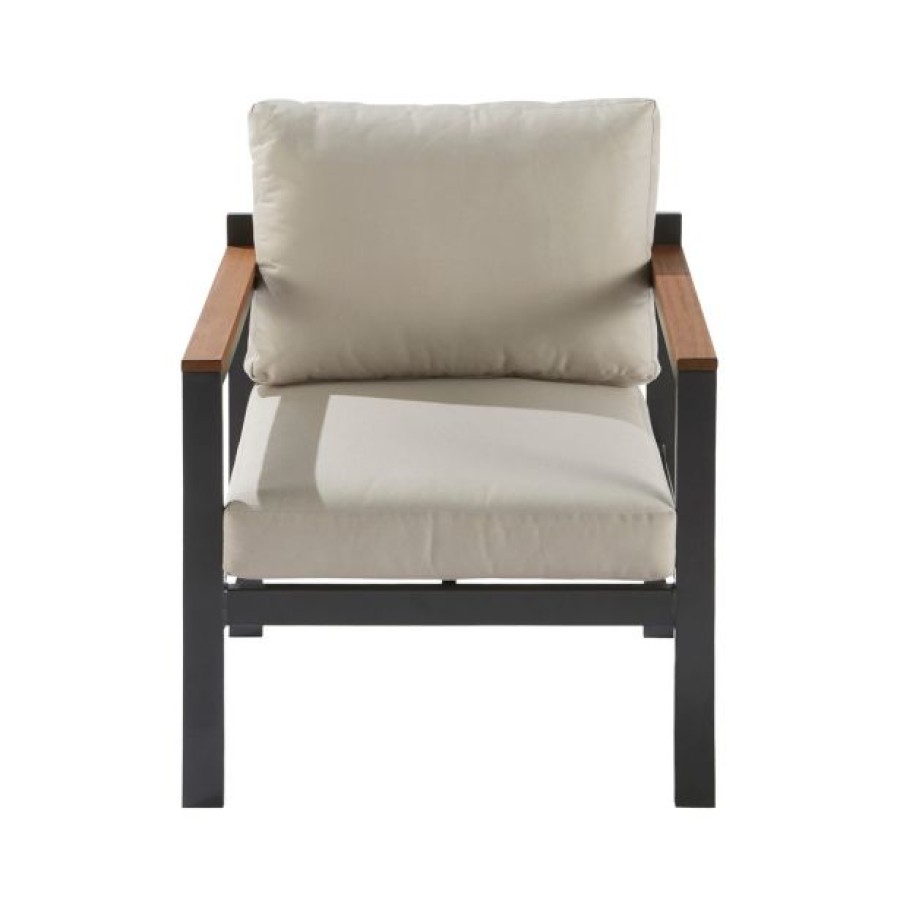 KAVČNA GARNITURA ORIS II ALU/EUC SOFA2P+2AC+MIZA D.GR/BEŽ BLAZINA - slika 4