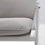 KAVČNA GARNITURA SIGMA 4P JEKLO KD BELA STRUKTURA STEKLENA MIZNA PLOŠČA - slika 11