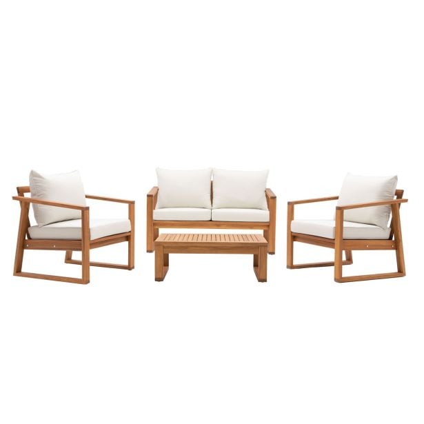 KAVČNA GARNITURA SOLARIS COMPACT 4P FSC AKACIJA BEŽ MEDEN LES KAVČNA GARNITURA SOLARIS COMPACT 4P FSC AKACIJA BEŽ MEDEN LES