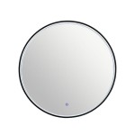 KLASIČNO OGLEDALO FEROTEHNA ATENA D 60 ČRNO LED ROČNO STIKALO